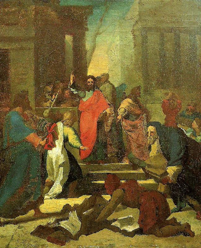 Theodore   Gericault la predication de saint paul a ephese France oil painting art